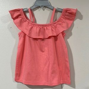 🟡 CHILDREN’S PLACE Girls Pink Off Shoulder Shirt. Size 5/6.